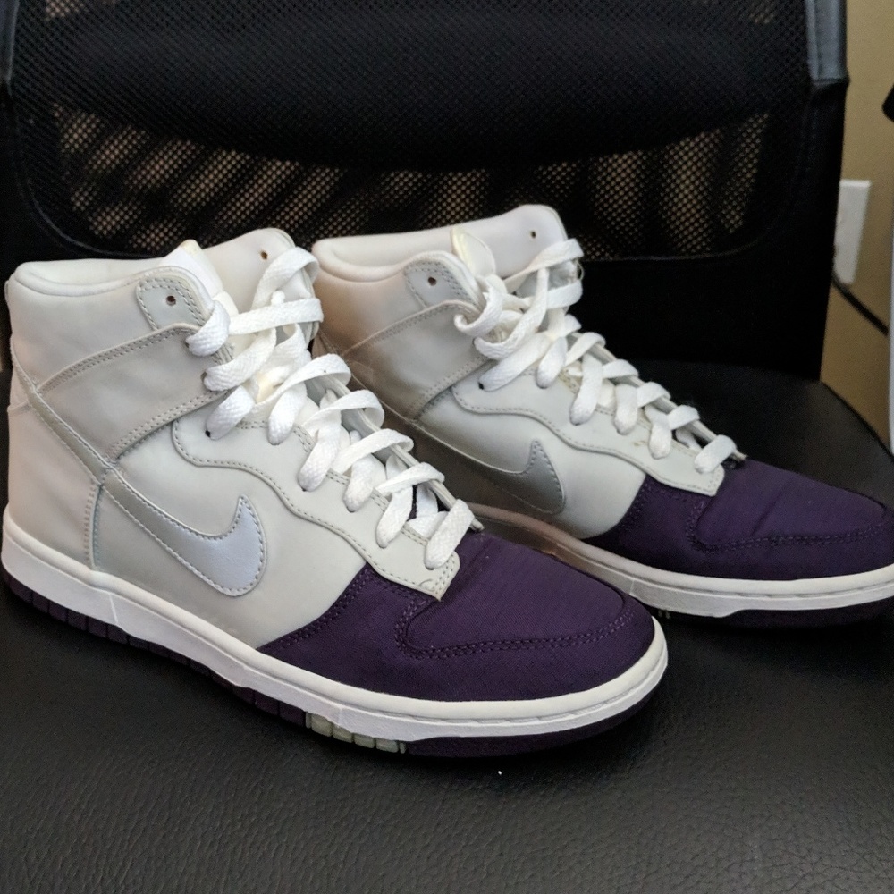 Nike Dunk Hi Skinny Purple & White Sneakers
